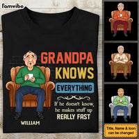 Personalized Gift For Grandpa Knows Everything Shirt - Hoodie - Sweatshirt 32416 thumb 1