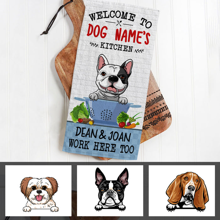 Personalized Welcome To Dog Kitchen Towel  DB191 30O57 1