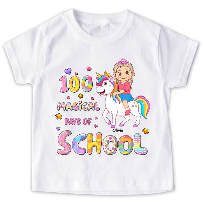 Personalized Gift For Grandkid 100 Magical Days Of School Kid T Shirt - Kid Hoodie - Kid Sweatshirt 32420 1