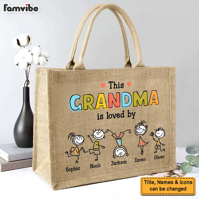Personalized Gift This Grandma Is Loved By Linen Jute Shopping Bag 32425 1