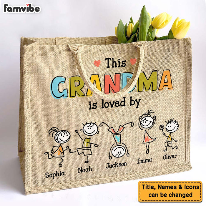 Personalized Gift This Grandma Is Loved By Linen Jute Shopping Bag 32425 1