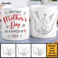 Personalized Gift For Family First Mother's Day Hand Line Art Mug 32427 thumb 1