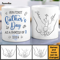 Personalized Gift For Family First Mother's Day Hand Line Art Mug 32427 thumb 1