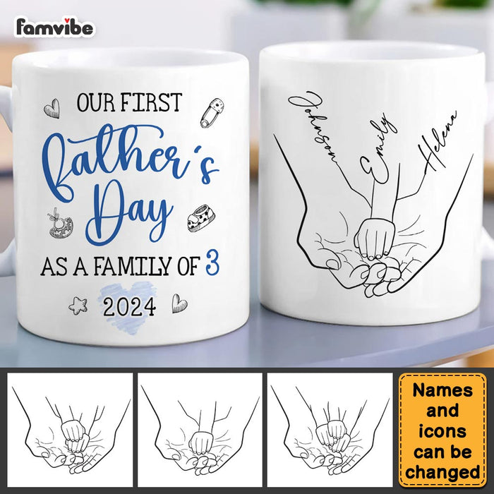 Personalized Gift For Family First Mother's Day Hand Line Art Mug 32427 1
