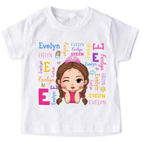 Personalized Gift For Granddaughter  Repeating Name Kid T Shirt - Kid Hoodie - Kid Sweatshirt 32432 thumb 1