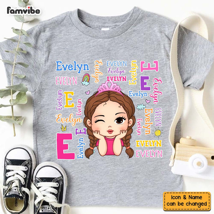 Personalized Gift For Granddaughter  Repeating Name Kid T Shirt - Kid Hoodie - Kid Sweatshirt 32432 1