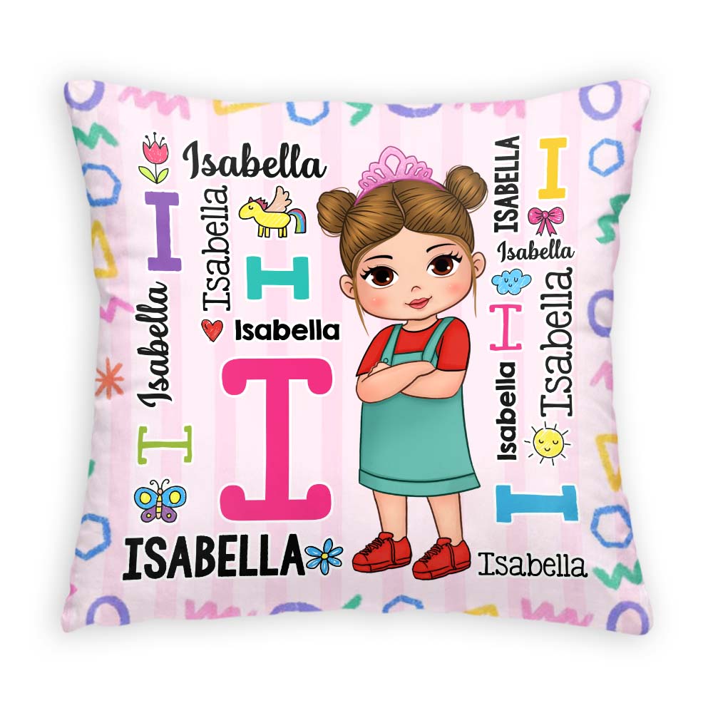 Personalized Gift For Granddaughter  Repeating Name Pillow 32434 Primary Mockup