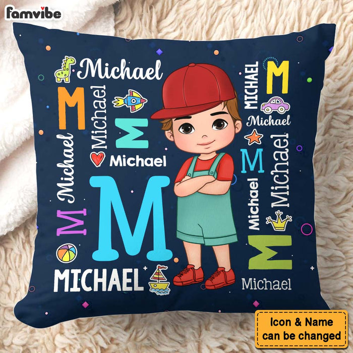 Personalized Gift For Granddaughter  Repeating Name Pillow 32434 1