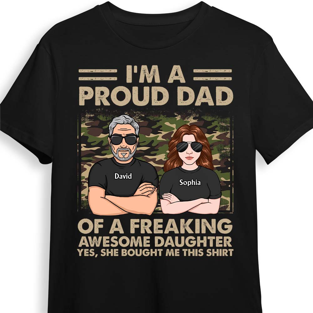 Personalized Gift For Father From Daughter Camo Shirt Hoodie Sweatshirt 32436 Primary Mockup