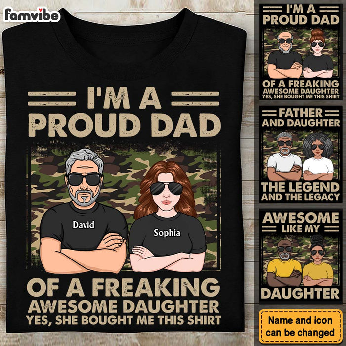 Personalized Gift For Father From Daughter Camo Shirt - Hoodie - Sweatshirt 32436 1