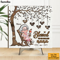 Personalized Gift For Grandma Blessed To Be Called 2 Layered Separate Wooden Plaque 32439 thumb 1