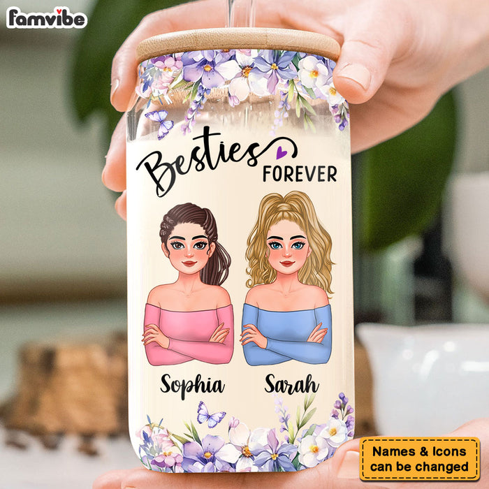 Personalized Gift For Friends You'll Always Be Stuck With Me Glass Can 32442 1