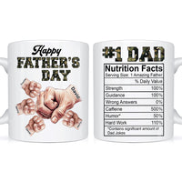 Personalized Gift For Dad Nutrition Facts Hand Bump Mug 32443 thumb 1