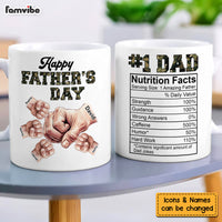 Personalized Gift For Dad Nutrition Facts Hand Bump Mug 32443 thumb 1