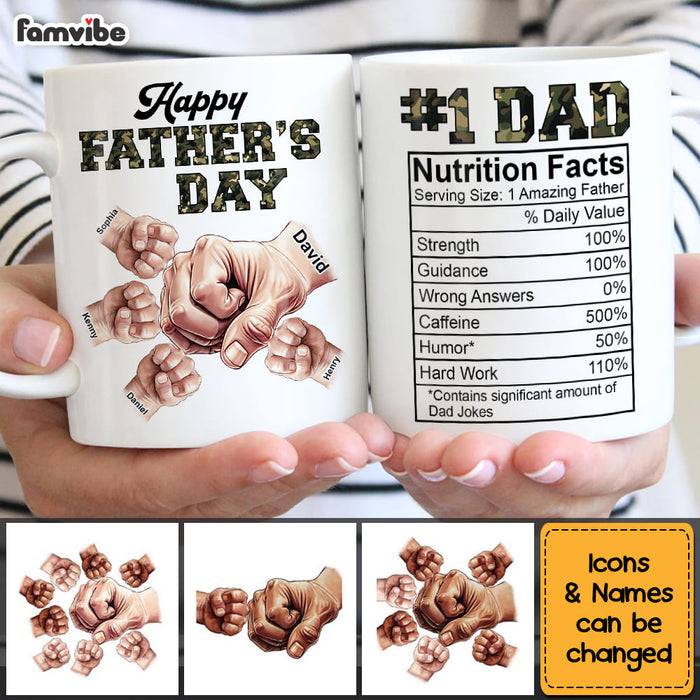 Personalized Gift For Dad Nutrition Facts Hand Bump Mug 32443 1