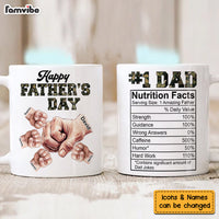 Personalized Gift For Dad Nutrition Facts Hand Bump Mug 32443 thumb 1