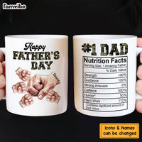 Personalized Gift For Dad Nutrition Facts Hand Bump Mug 32443 thumb 1