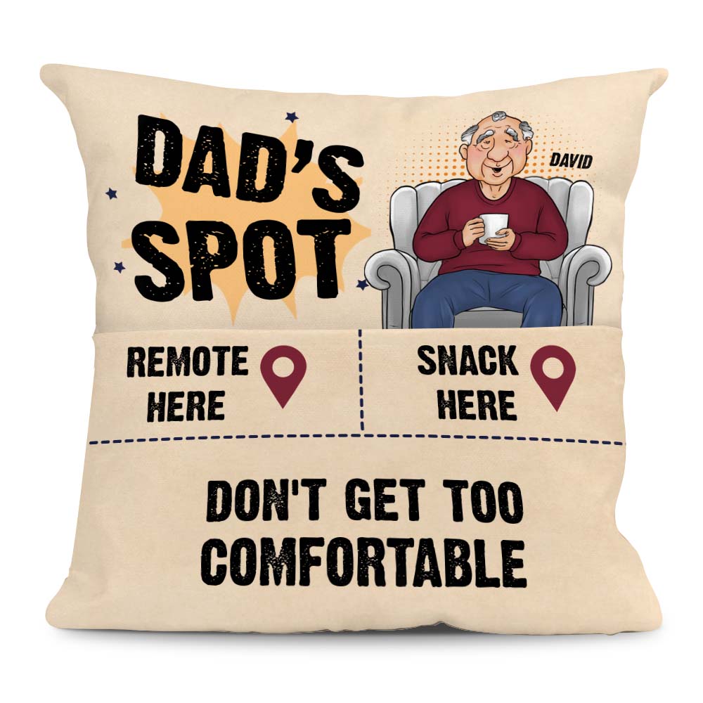 Personalized Gift For Dad Not Too Comfortable Pocket Pillow With Stuffing 32445 Primary Mockup