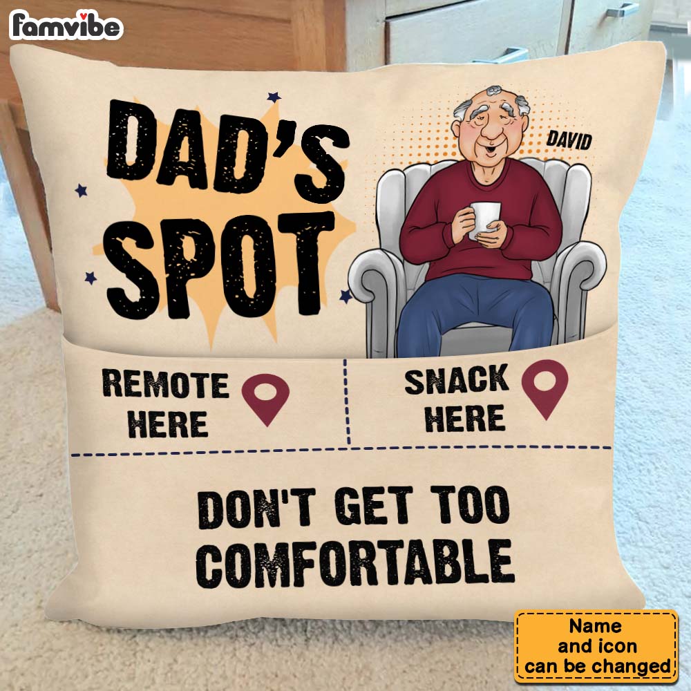 Personalized Gift For Dad Not Too Comfortable Pocket Pillow With Stuffing 32445 Primary Mockup