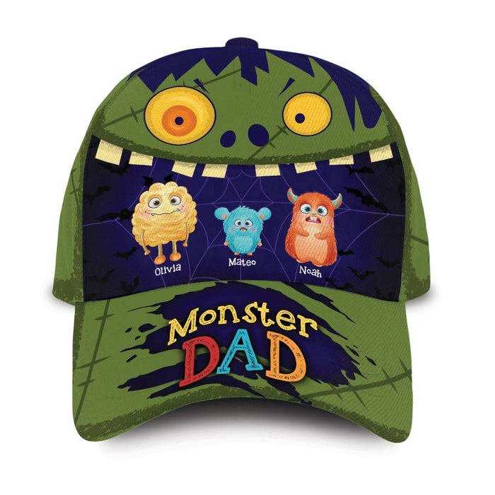 Personalized Gift For Monster Dad Cap 32446 1