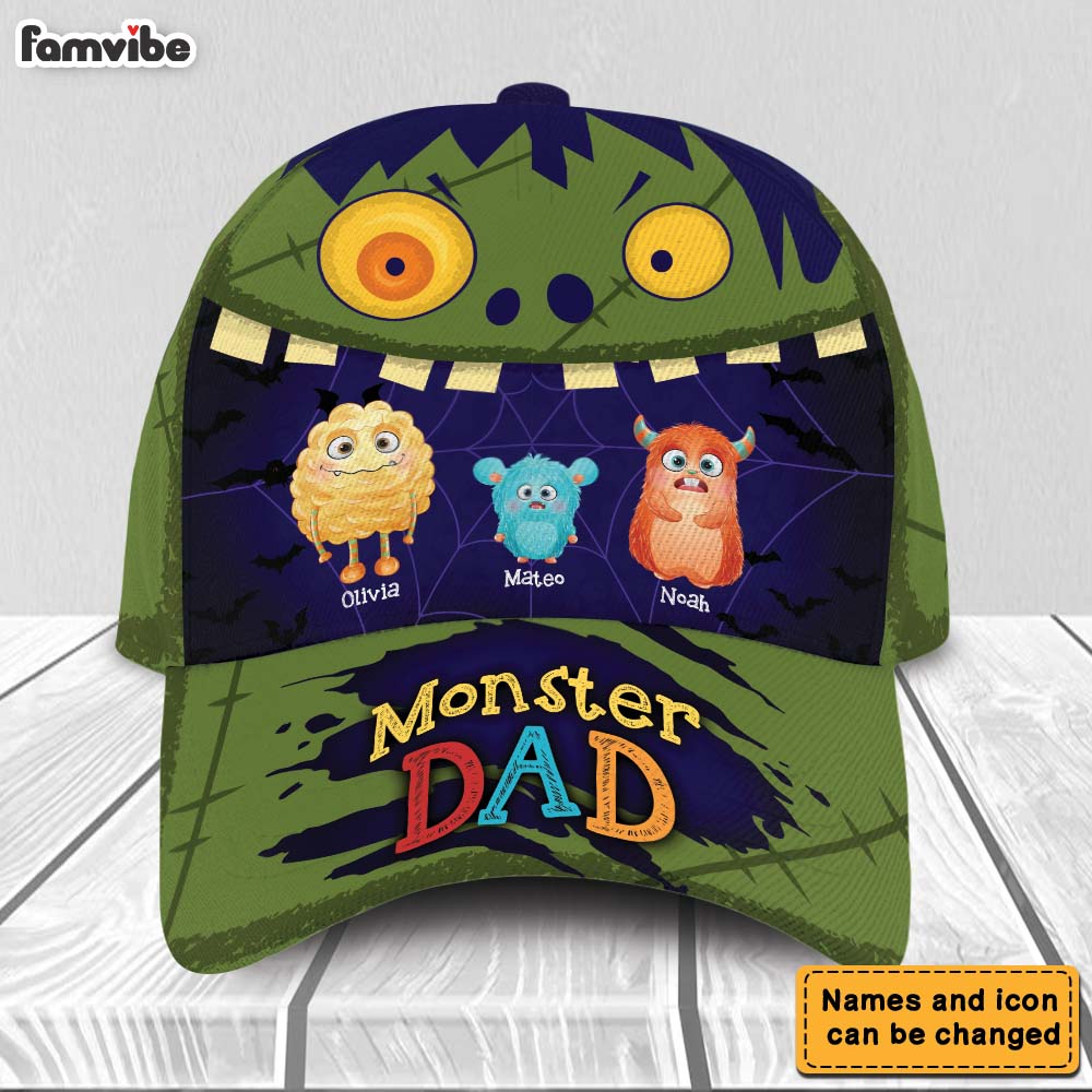 Personalized Gift For Monster Dad Cap 32446 Primary Mockup