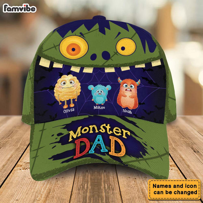 Personalized Gift For Monster Dad Cap 32446 1