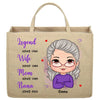 Personalized Mother's Day Gift Legend Wife Mom Nana Linen Jute Shopping Bag 32449 1
