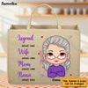 Personalized Mother's Day Gift Legend Wife Mom Nana Linen Jute Shopping Bag 32449 1