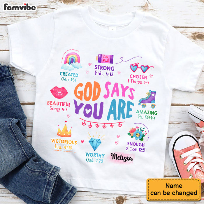 Personalized Gift For Granddaughter God Says Girl Power Kid T Shirt - Kid Hoodie - Kid Sweatshirt 32450 1