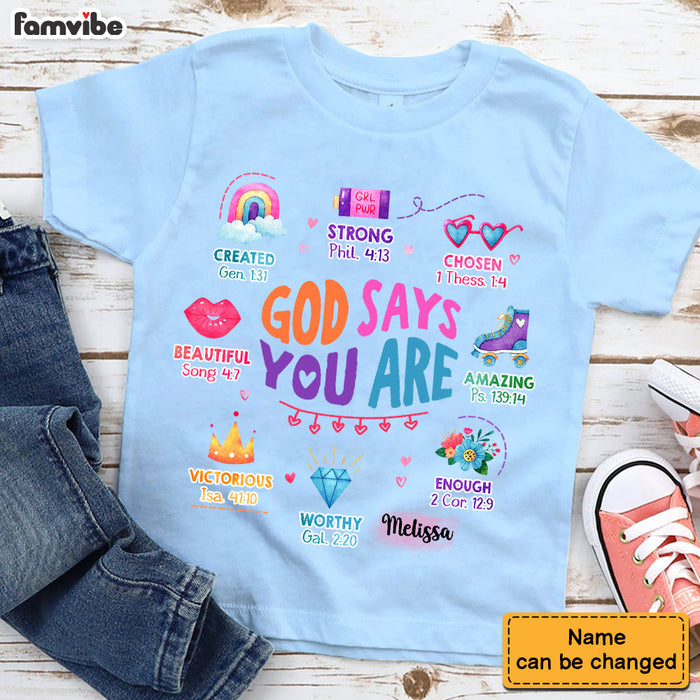 Personalized Gift For Granddaughter God Says Girl Power Kid T Shirt - Kid Hoodie - Kid Sweatshirt 32450 1