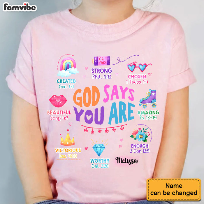 Personalized Gift For Granddaughter God Says Girl Power Kid T Shirt - Kid Hoodie - Kid Sweatshirt 32450 1