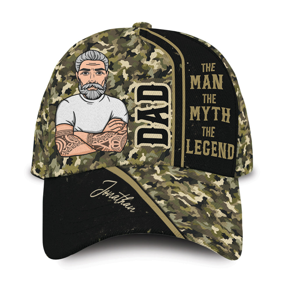 Personalized Gift For Dad The Man The Legend Cap 32452 Primary Mockup