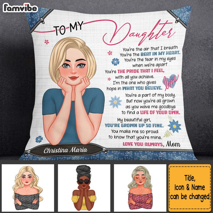 Personalized Gift For Daughter Inspirational Words Pillow 32461 1