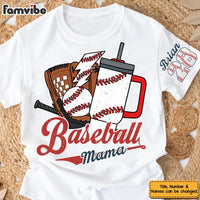 Personalized Gift For Baseball Mama Sleeve Printed T-shirt 32462 thumb 1