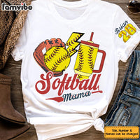 Personalized Gift For Baseball Mama Sleeve Printed T-shirt 32462 thumb 1