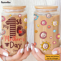 Personalized Gift For Baby Happy First Photo Glass Can 32472 thumb 1