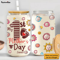 Personalized Gift For Baby Happy First Photo Glass Can 32472 thumb 1