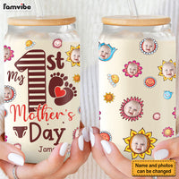 Personalized Gift For Baby Happy First Photo Glass Can 32472 thumb 1
