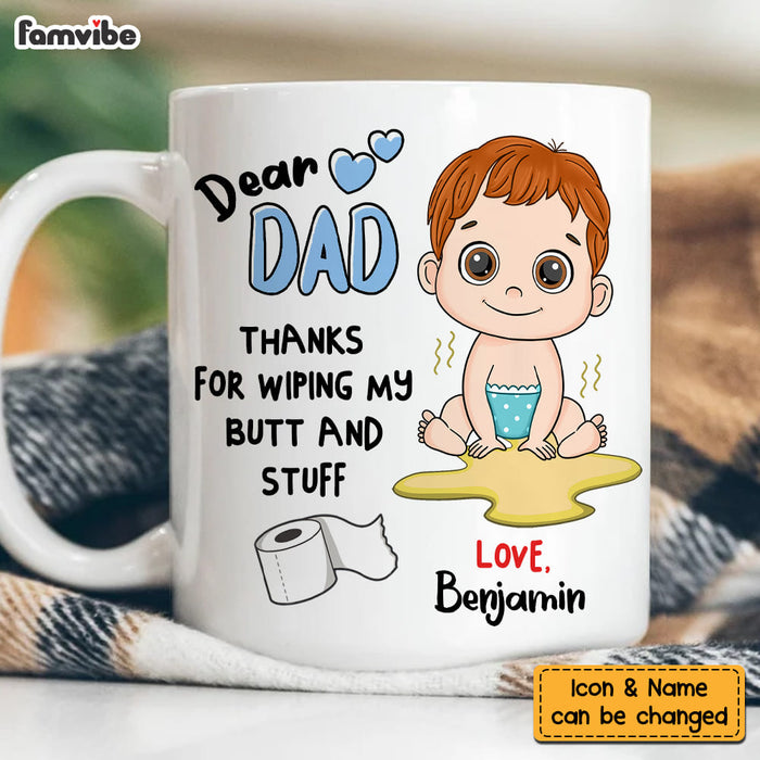 Personalized Gift For Dad Thanks For Wiping My Butt Mug 32473 1