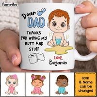 Personalized Gift For Dad Thanks For Wiping My Butt Mug 32473 thumb 1