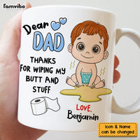 Personalized Gift For Dad Thanks For Wiping My Butt Mug 32473 thumb 1