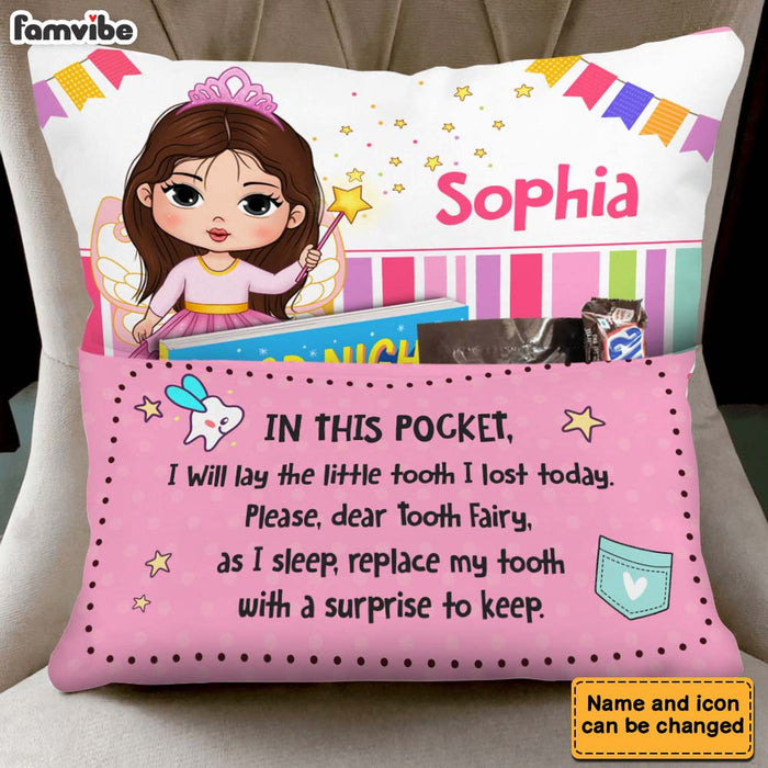 Personalized Gift For Kid Dear Tooth Fairy Pocket Pillow With Stuffing 32475 1