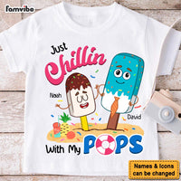 Personalized Chillin' With My Pops Kid T Shirt - Kid Hoodie - Kid Sweatshirt 32478 thumb 1