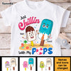 Personalized Chillin' With My Pops Kid T Shirt - Kid Hoodie - Kid Sweatshirt 32478 1