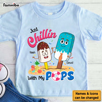 Personalized Chillin' With My Pops Kid T Shirt - Kid Hoodie - Kid Sweatshirt 32478 thumb 1