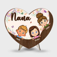 Personalized Gift For Grandma Lovely Floral 2 Layered Separate Wooden Plaque 32480 thumb 1