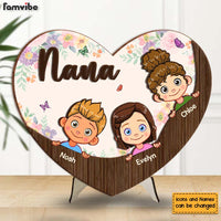 Personalized Gift For Grandma Lovely Floral 2 Layered Separate Wooden Plaque 32480 thumb 1