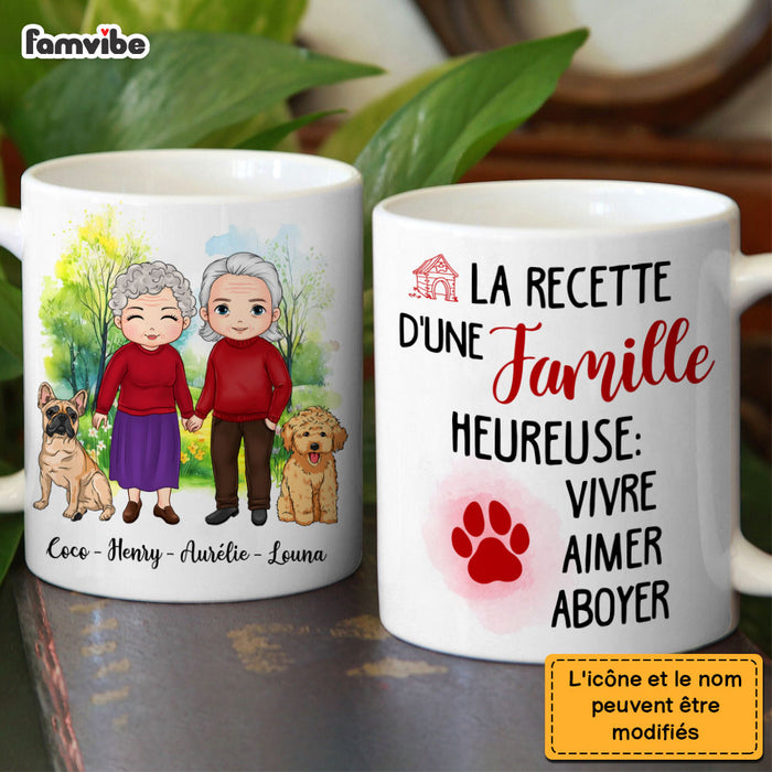 Personalized Gift For Couple French Famille Heureuse - Chiens Mug 30814 1