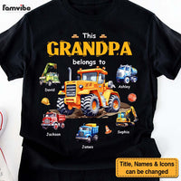 Personalized This Grandpa Belongs to Construction Machine Shirt - Hoodie - Sweatshirt 32490 thumb 1