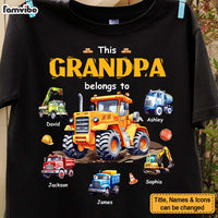 Personalized This Grandpa Belongs to Construction Machine Shirt - Hoodie - Sweatshirt 32490 thumb 1
